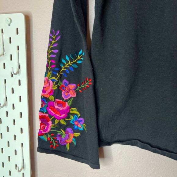 Linea by Louis Dell'Olio Embroidered Turtleneck with Bell Sleeves - Picture 6 of 10